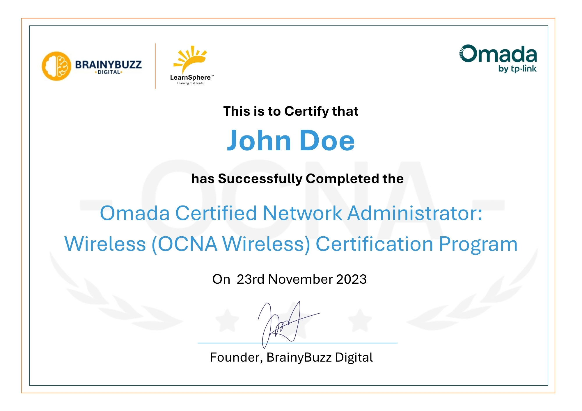 OCNA Wireless Certificate